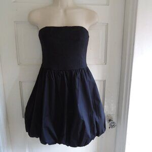 Sincerely Jules Black Smocked Strapless Bubble Mini Dress XL